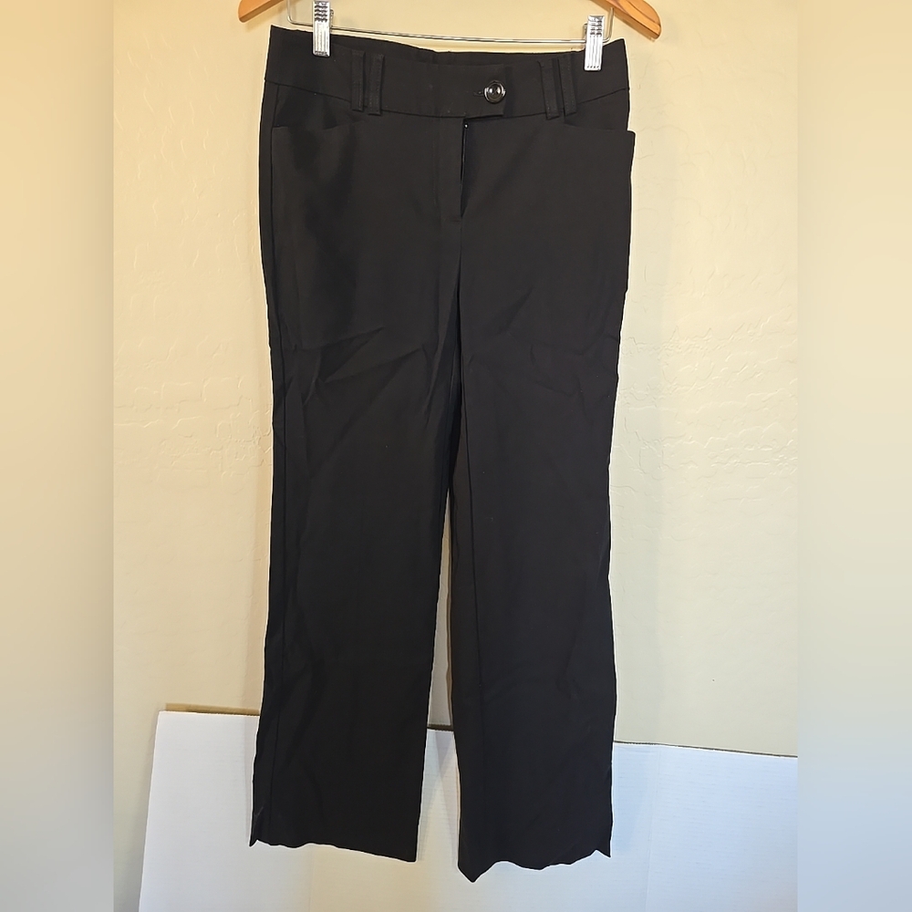First Option Womens Wide Leg Trousers Size 6 Black